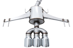 AWE Touring Edition Exhaust for FK8 Civic Type R (includes Front Pipe) - Triple Chrome Silver Tips - Close Up