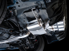 AWE Touring Edition Exhaust for FL5 Civic Type R - Triple Chrome Silver Tips - Mounted