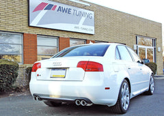 AWE Touring Edition Exhaust for Audi B7 S4 - Chrome Silver Tips - Mounted