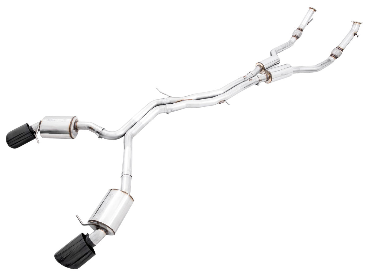 AWE Touring Edition Exhaust for Audi B9 RS 5 Coupe - Resonated - Diamond Black RS-style Tips - Primary