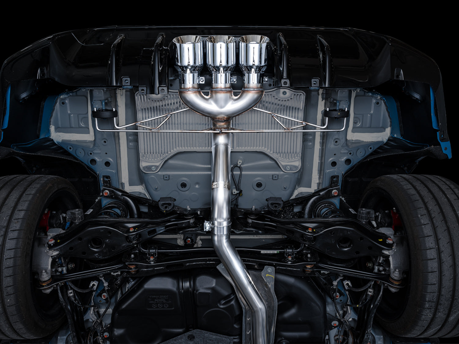 AWE Track Edition Exhaust for FL5 Civic Type R - Triple Chrome Silver Tips - Mounted
