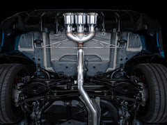 AWE Track Edition Exhaust for FL5 Civic Type R - Triple Chrome Silver Tips - Mounted