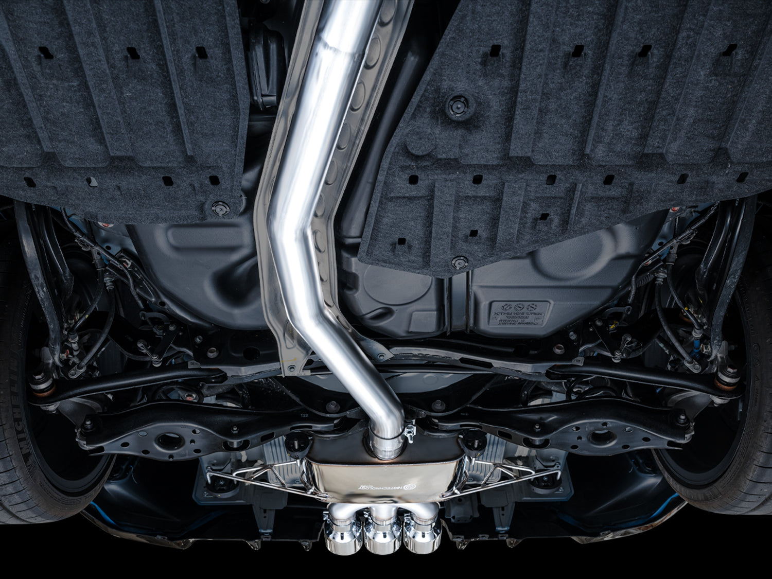 AWE Touring Edition Exhaust for FL5 Civic Type R - Triple Chrome Silver Tips - Mounted