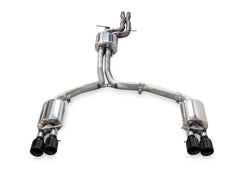 AWE Touring Edition Exhaust for Audi C7.5 A6 3.0T - Quad Outlet, Diamond Black Tips - Primary