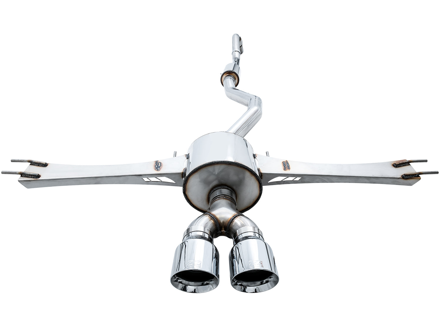 AWE Touring Edition Exhaust for 10th Gen Civic Si Coupe / Sedan (includes Front Pipe) - Dual Chrome Silver Tips - out of package