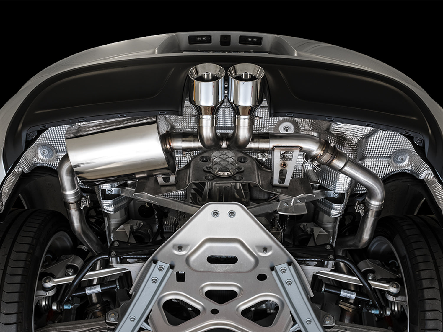 AWE SwitchPath™ Exhaust for Porsche 718 Boxster / Cayman (PSE Only) - Chrome Silver Tips - Mounted