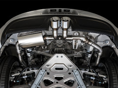 AWE SwitchPath™ Exhaust for Porsche 718 Boxster / Cayman (PSE Only) - Chrome Silver Tips - Mounted