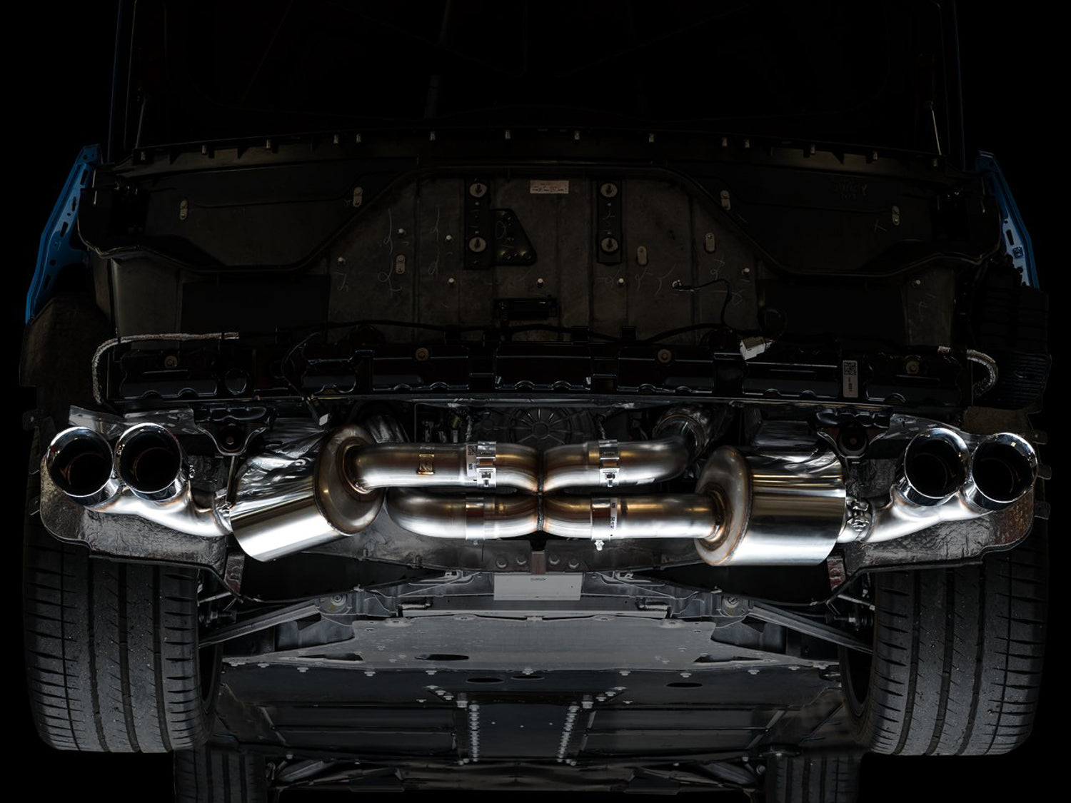 AWE Touring Edition Exhaust for C8 Corvette -- Chrome Silver Tips - Mounted