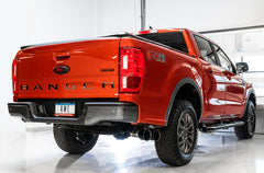 AWE 0FG Exhaust with BashGuard for Ford Ranger - Dual Diamond Black Tips - Mounted
