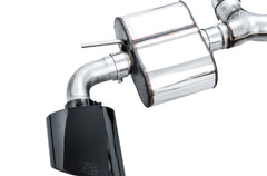 AWE SwitchPath™ Exhaust for Audi 8V RS 3 - Diamond Black RS-style Tips - Close Up