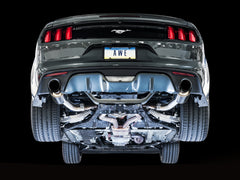 AWE Touring Edition Axle-back Exhaust for S550 Mustang EcoBoost - Diamond Black Tips - out of package