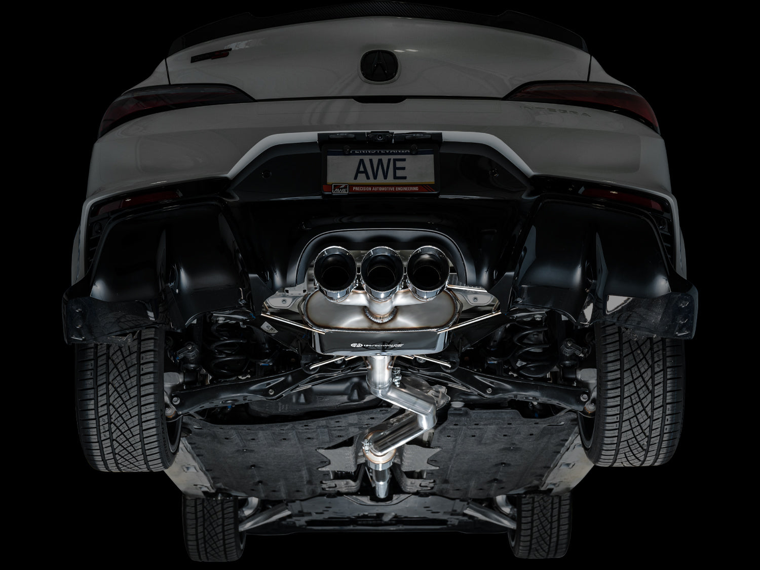 AWE Touring Edition Exhaust for DE5 Integra Type-S - Triple Chrome Silver Tips - Mounted