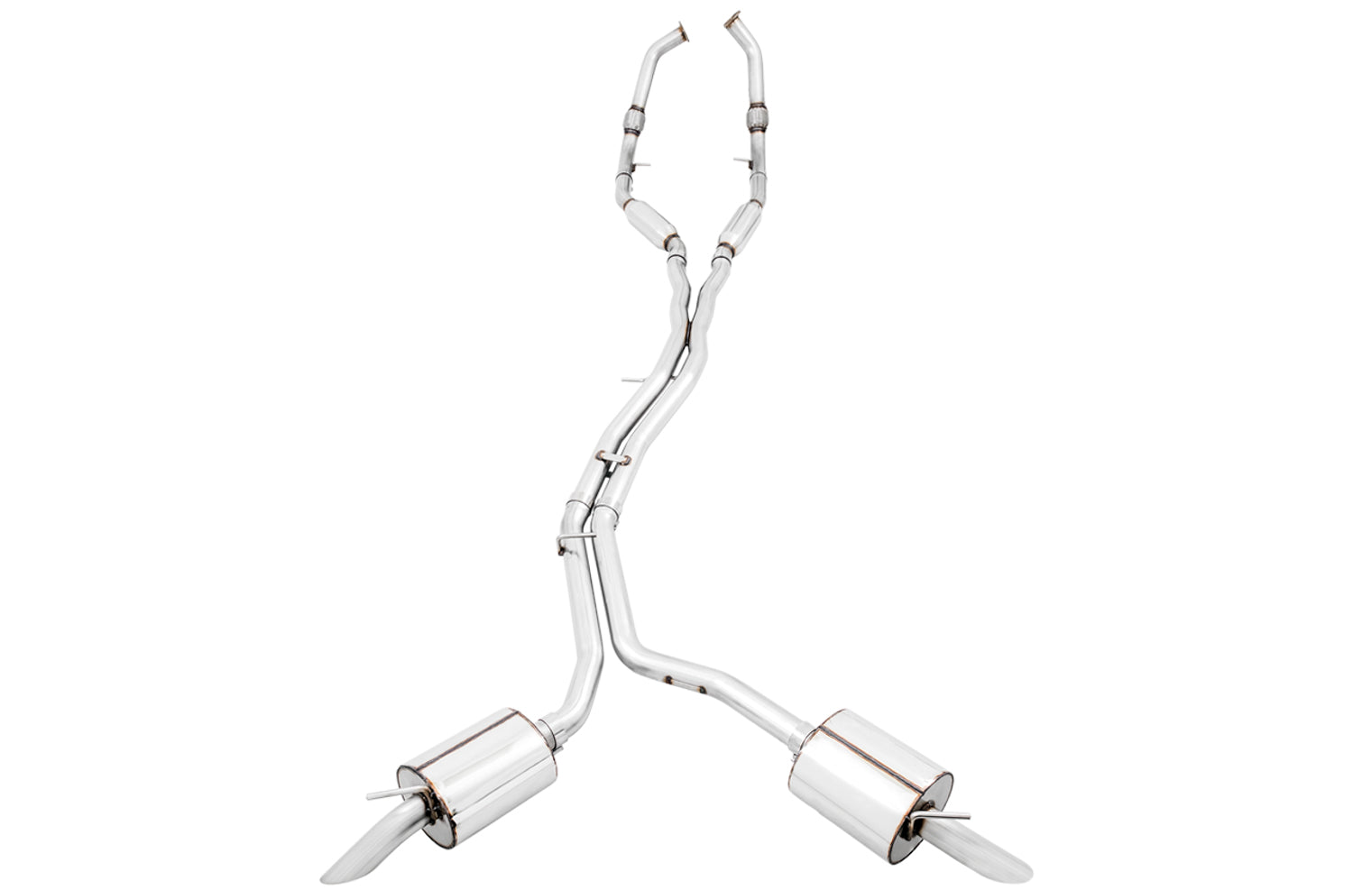 AWE Touring Edition Exhaust for Audi B9 SQ5 - Resonated - No Tips (Turn Downs) - out of package