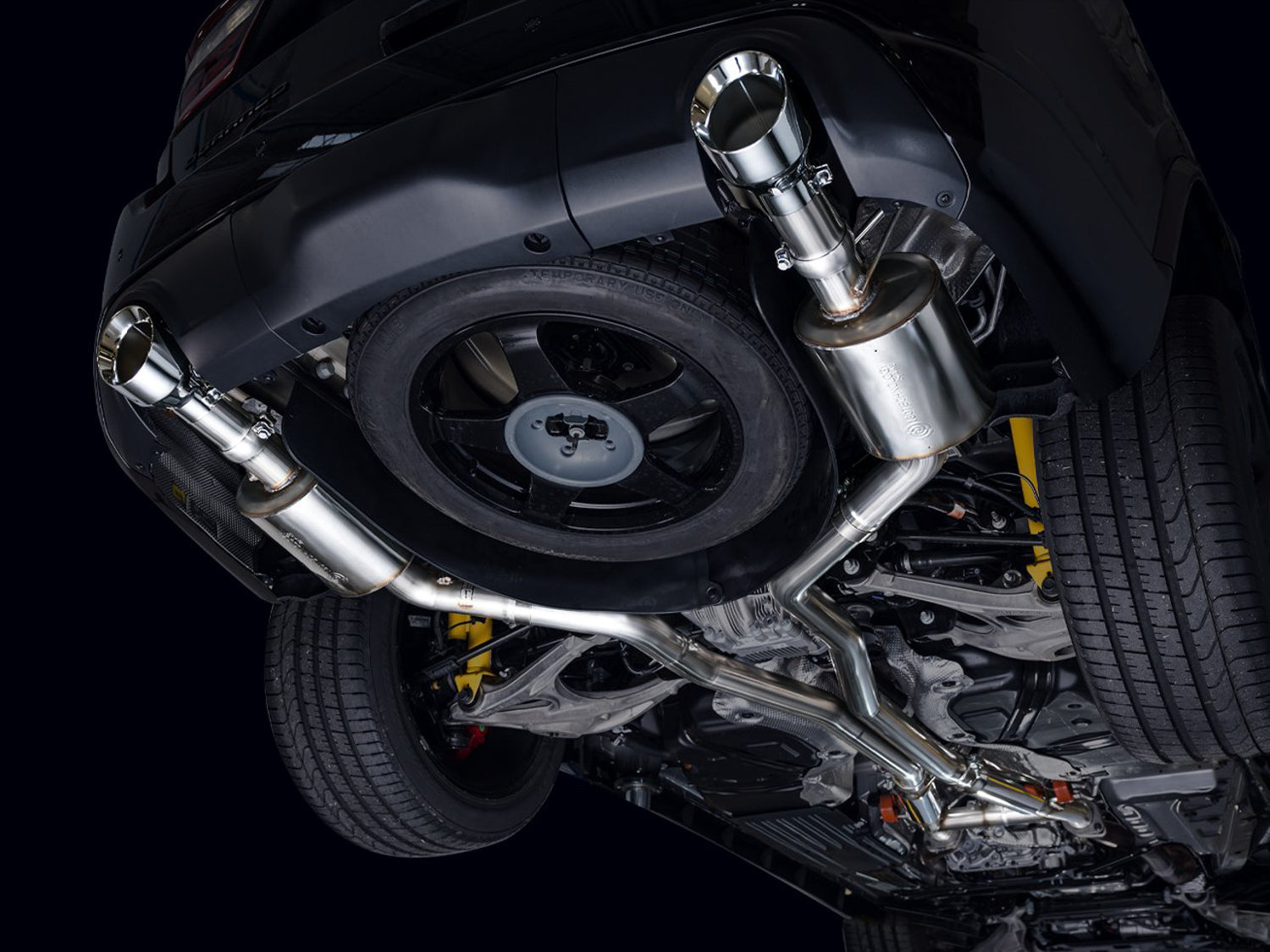 AWE Touring Edition Exhaust for Dodge Durango 6.4 / 6.2 SC - Chrome Silver Tips - Mounted
