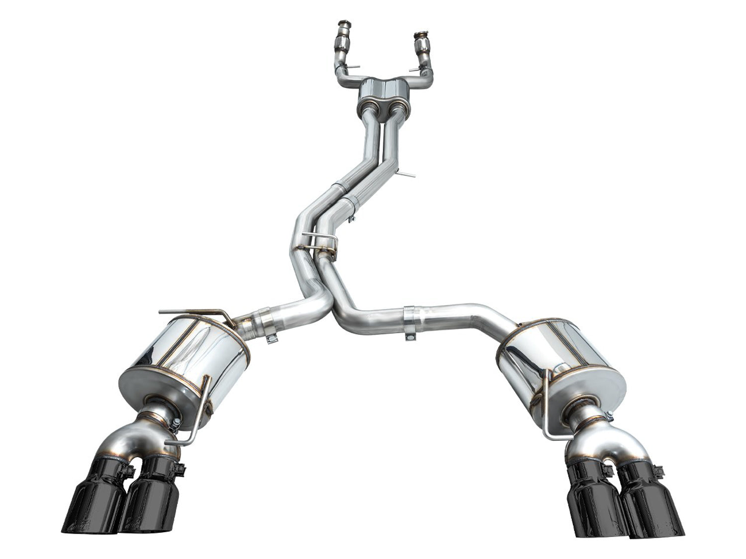AWE Touring Edition Exhaust for Audi C8 S6/S7 - Diamond Black Tips - out of package