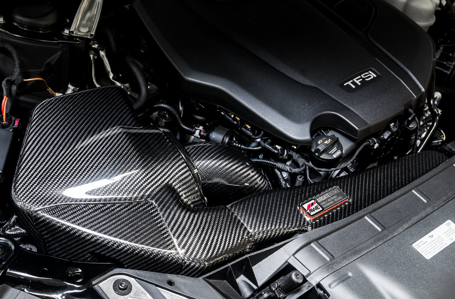 AWE AirGate™ Carbon Fiber Intake for Audi B9 A4 / A5 2.0T - With Lid - out of package