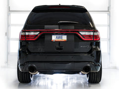 AWE Track Edition Exhaust for Dodge Durango 6.4 / 6.2 SC - Diamond Black Tips - Mounted