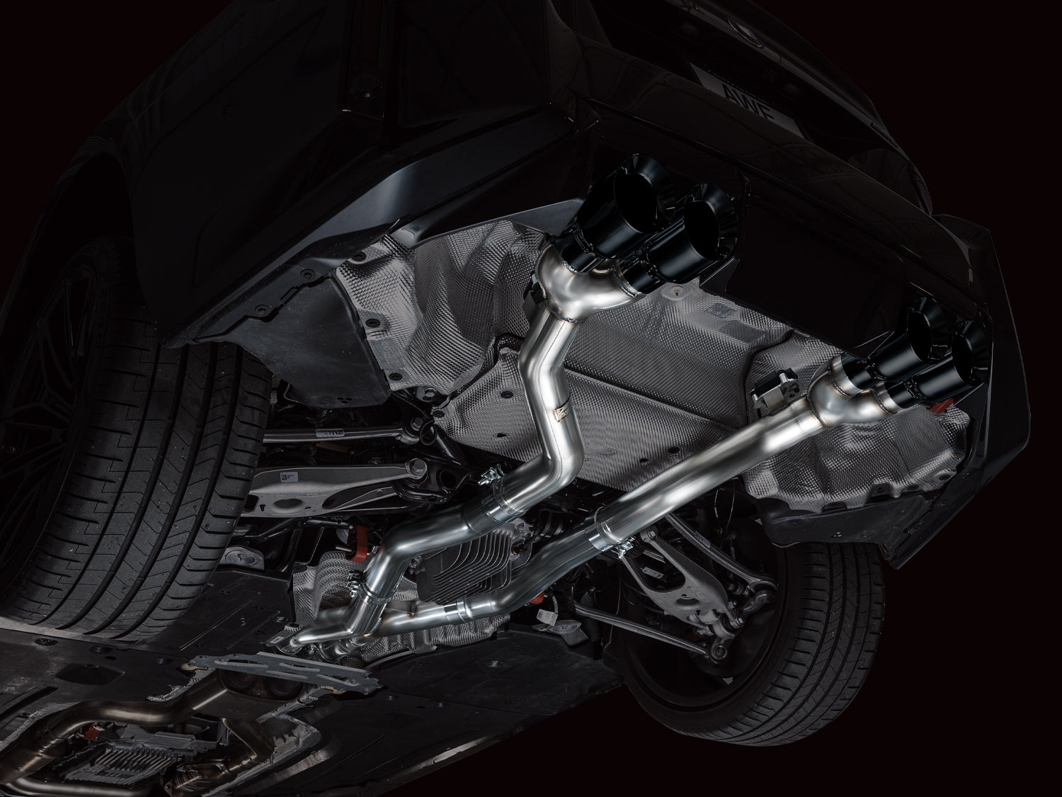 AWE   Track Edition Exhaust for BMW G87 M2 - Diamond Black Tips - Mounted