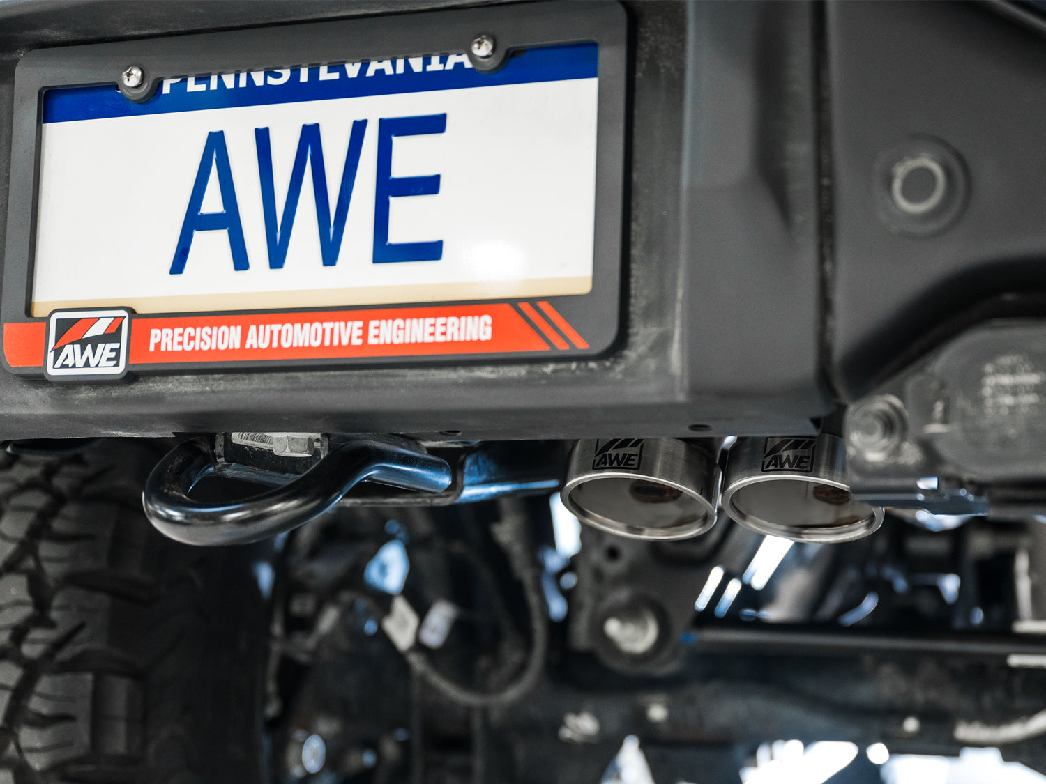 AWE SwitchPath Exhaust for Ford Bronco Raptor - Dual BashGuards - Mounted