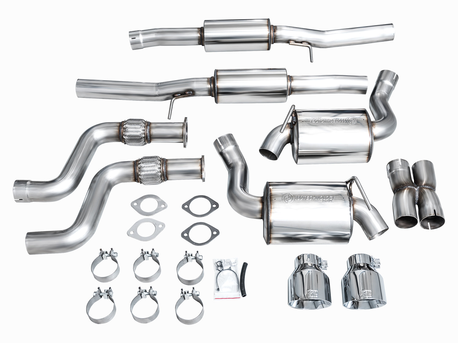 AWE Touring Edition Exhaust for Nissan Z - Chrome Silver Tips - out of package