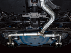 AWE Track Edition Exhaust for VB Subaru WRX - Diamond Black Tips - Mounted