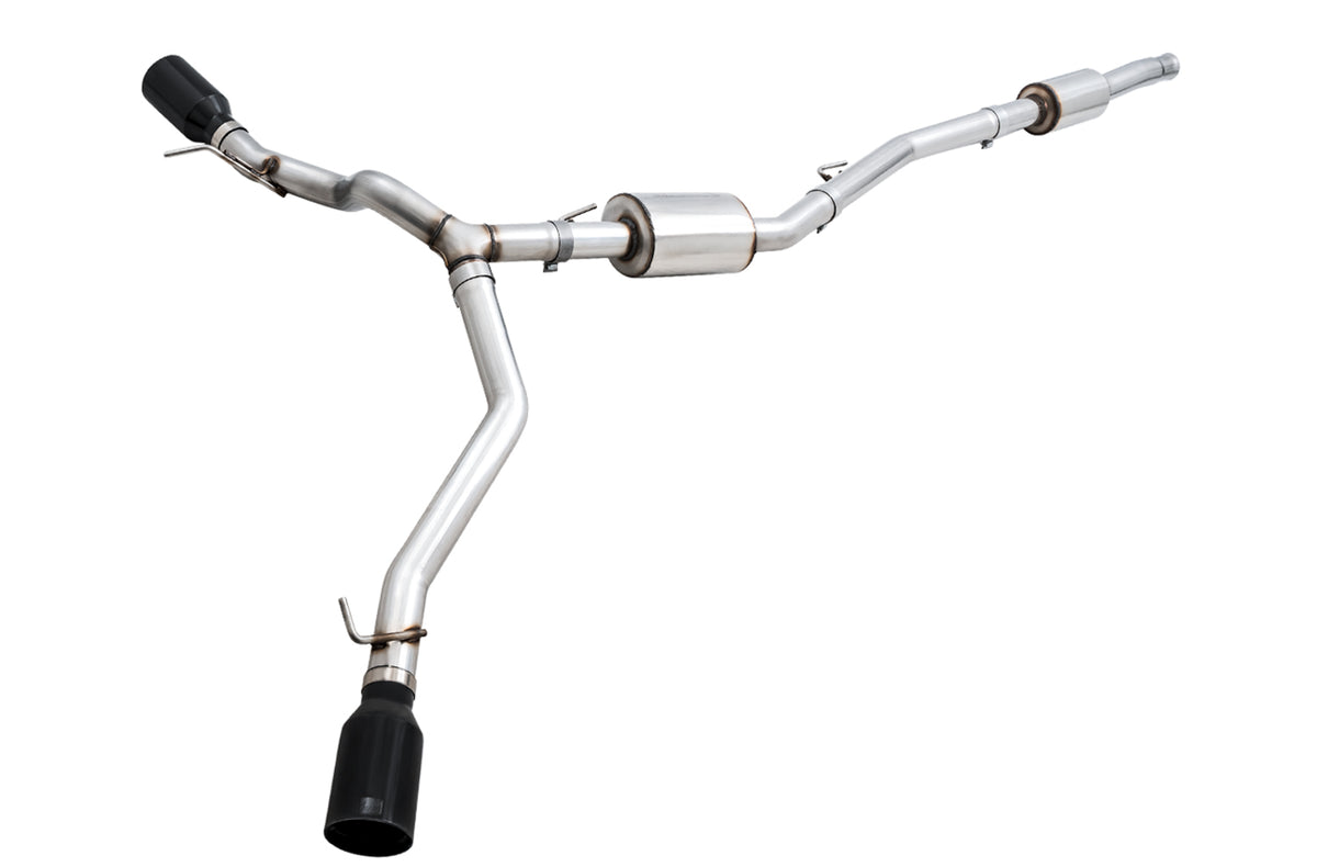 AWE Tread Edition Catback Dual Exhaust for Jeep JT 3.6L - Diamond Black Tips - Primary