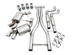 AWE Touring Edition Cat-back Exhaust for Gen6 Camaro SS / ZL1 / LT1 - Resonated - Chrome Silver Tips (Quad Outlet) - out of package