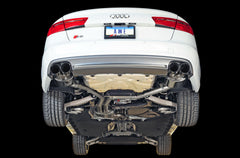 AWE Touring Edition Exhaust for Audi C7 S6 4.0T - Diamond Black Tips - Mounted