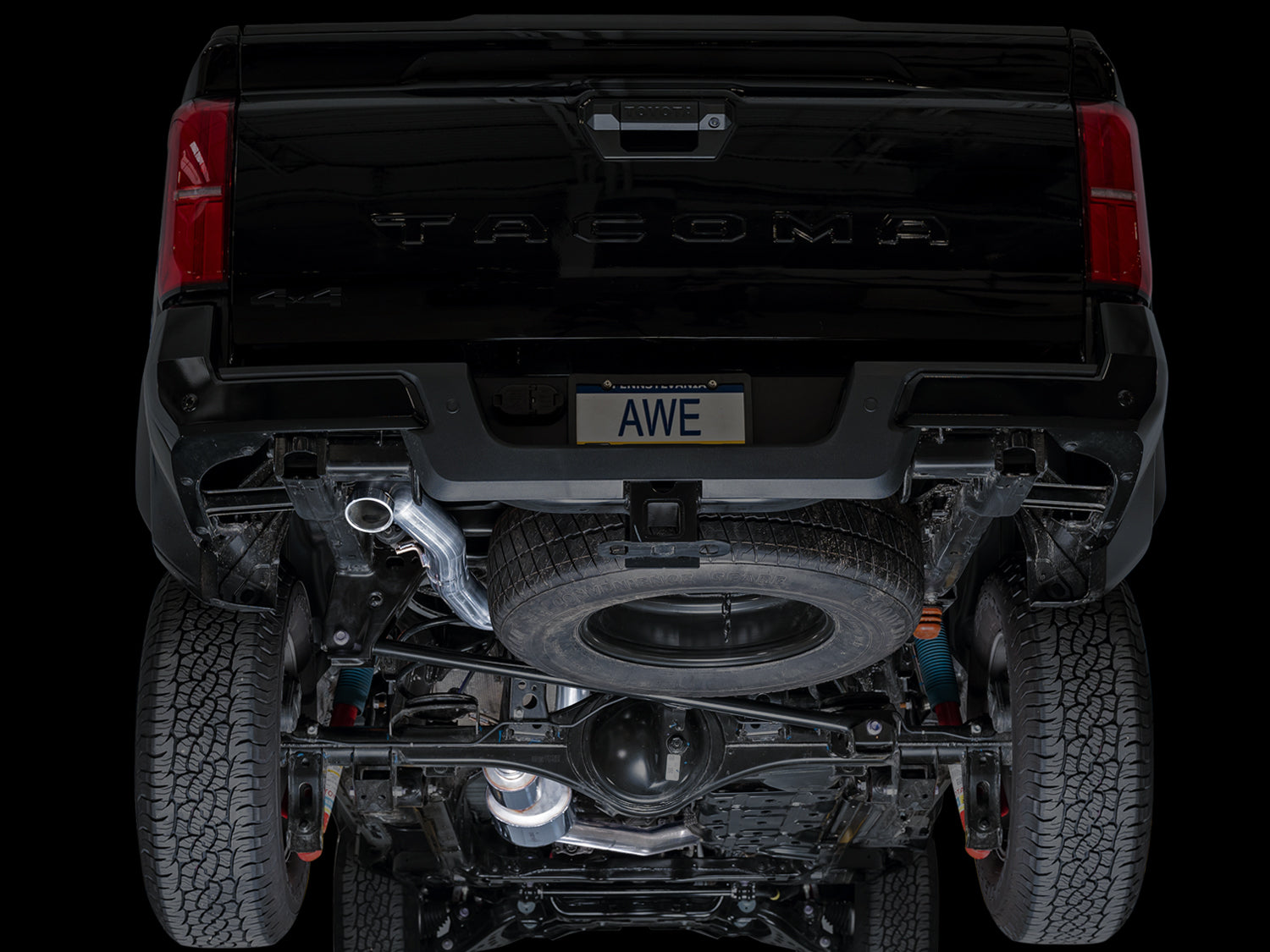 AWE 0FG Exhaust for 4th Gen Toyota Tacoma - BashGuard Only - Mounted