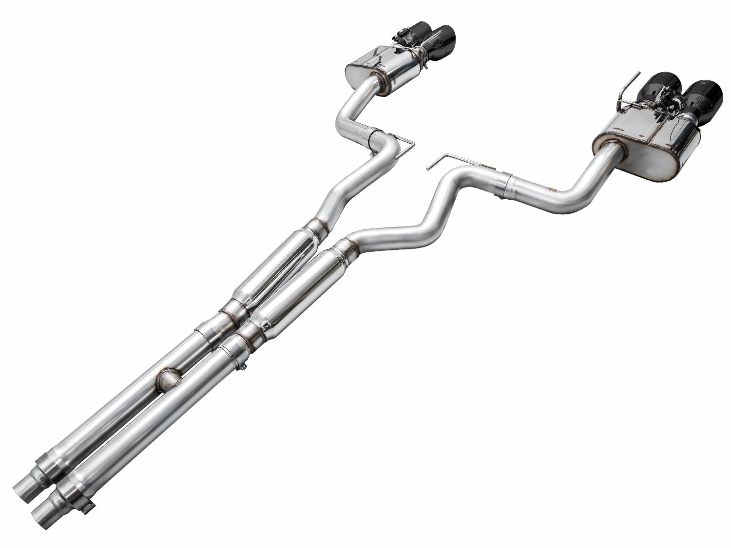 AWE SwitchPath™ Exhaust for S650 Ford Mustang Dark Horse - Quad Diamond Black Tips - out of package