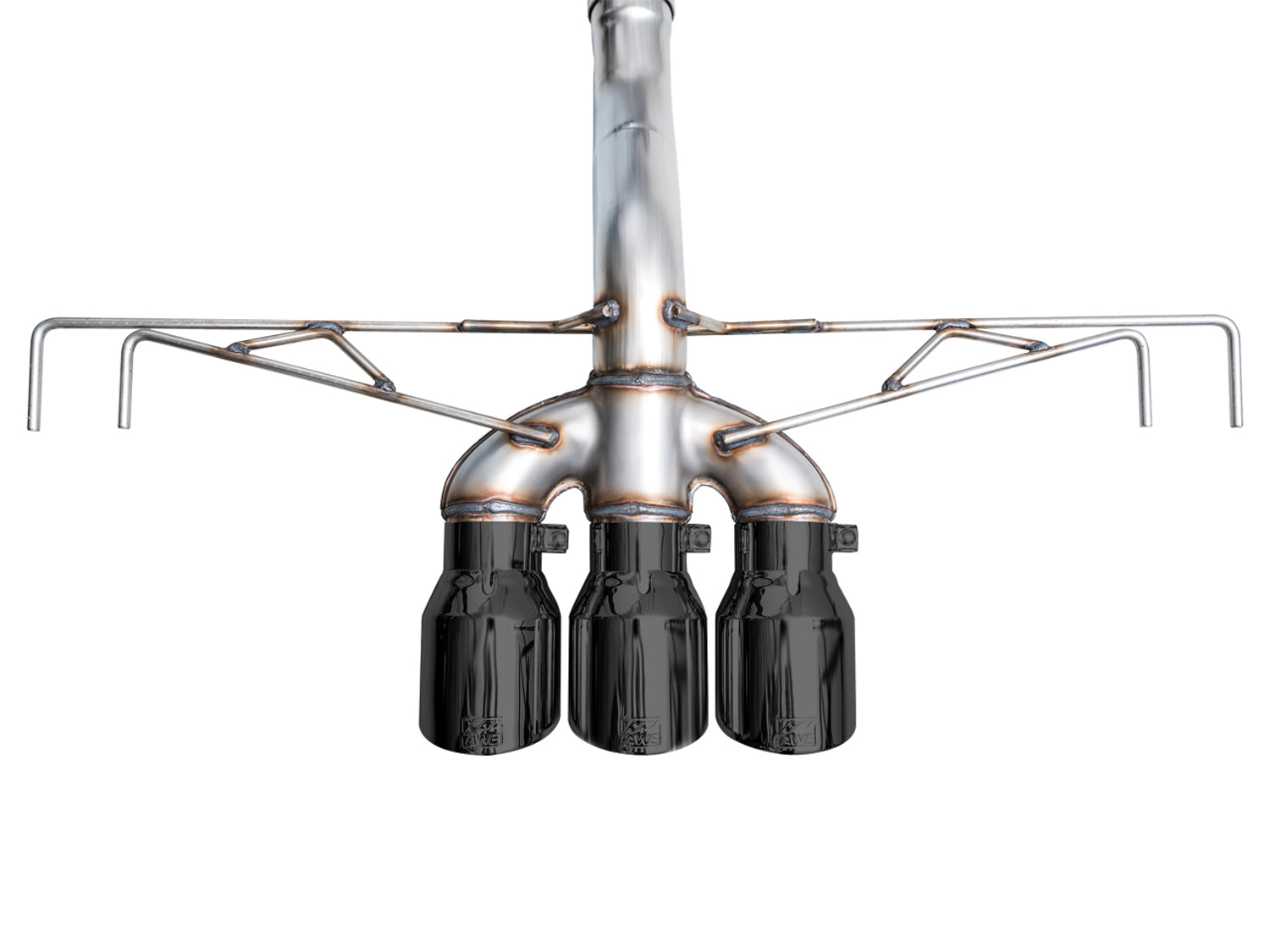 AWE Track Edition Exhaust for FL5 Civic Type R - Triple Diamond Black Tips - out of package