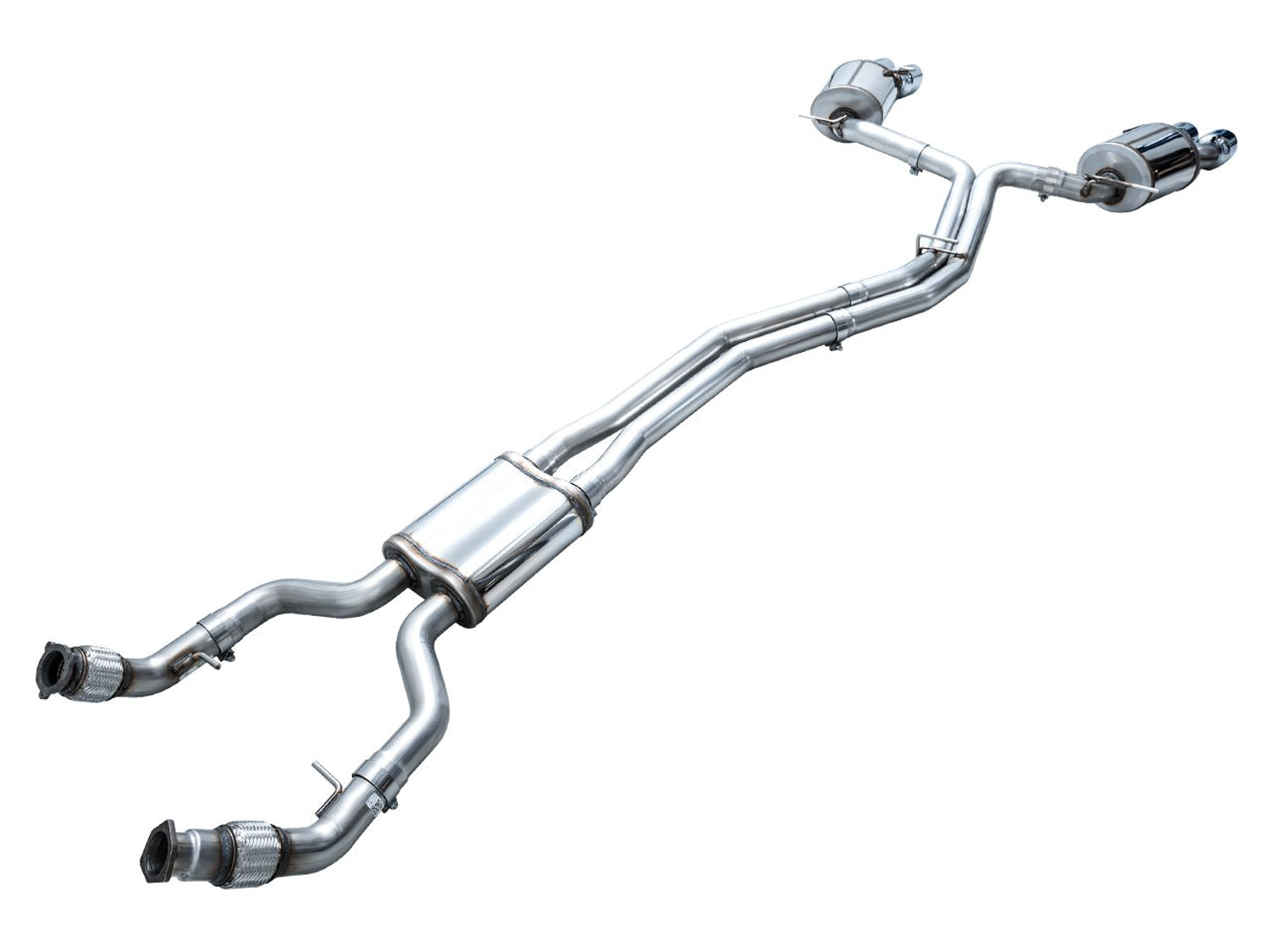 AWE Touring Edition Exhaust for Audi C8 S6/S7 - Chrome Silver Tips - out of package