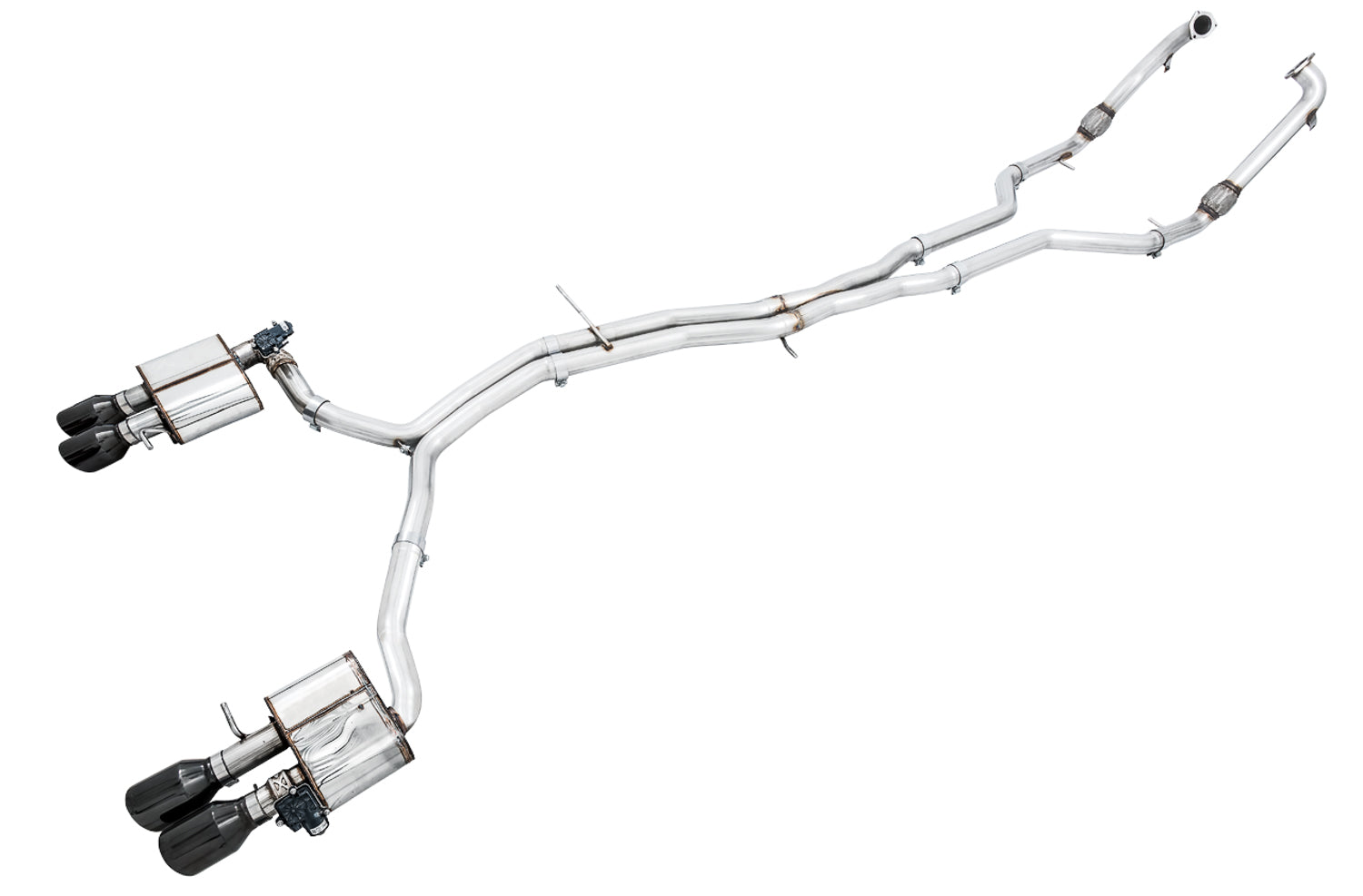 AWE SwitchPath™ Exhaust for Audi B9 S5 Coupe - Diamond Black 102mm Tips - Primary