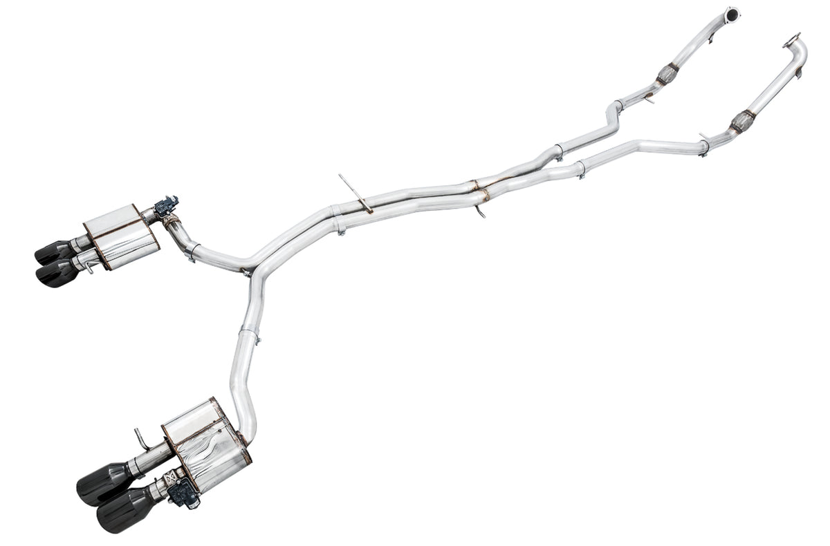 AWE SwitchPath™ Exhaust for Audi B9 S5 Coupe - Diamond Black 102mm Tips - Primary