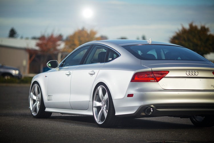 AWE Touring Edition Exhaust for Audi C7 A7 3.0T - Dual Outlet, Chrome Silver Tips - Mounted
