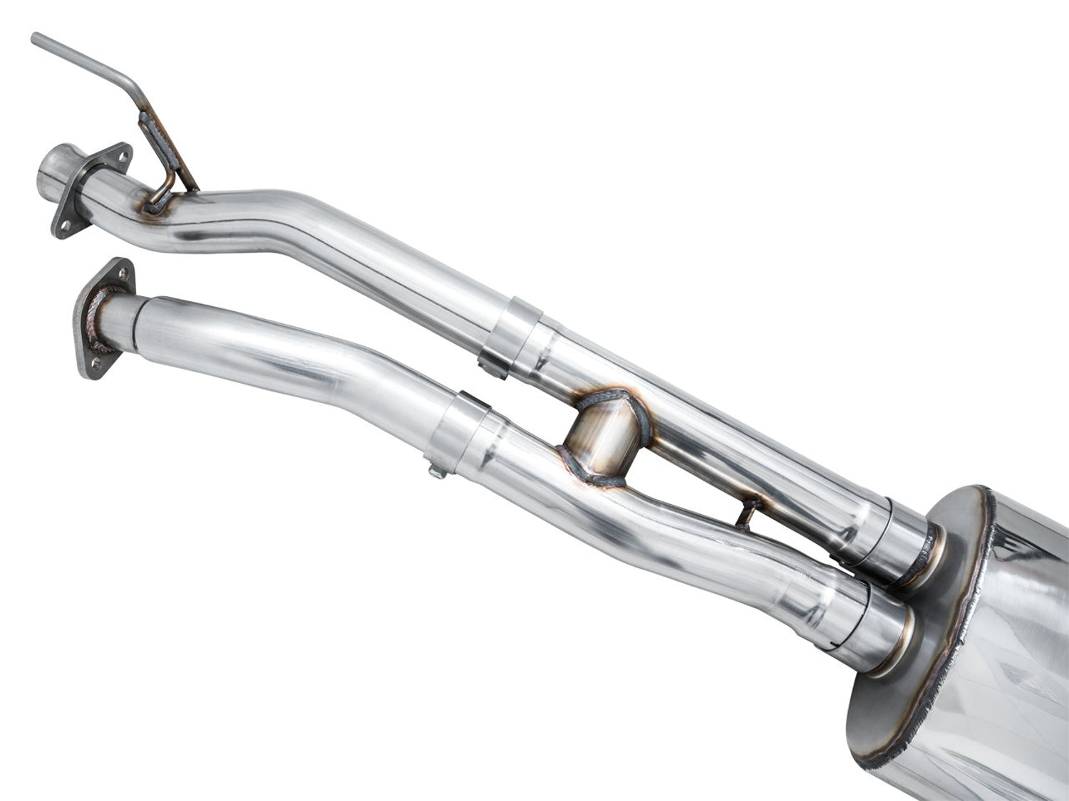 AWE 0FG Exhaust with BashGuard for 3rd Gen Tacoma - Dual Chrome Silver Tips - out of package