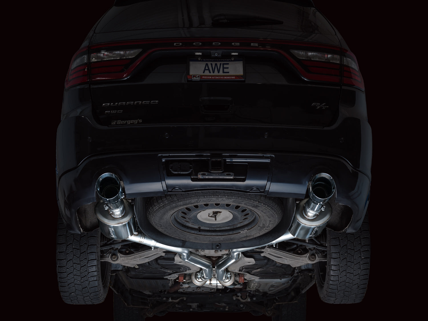AWE Touring Edition Exhaust for Dodge Durango 3.6 / 5.7 - Chrome Silver Tips - Mounted