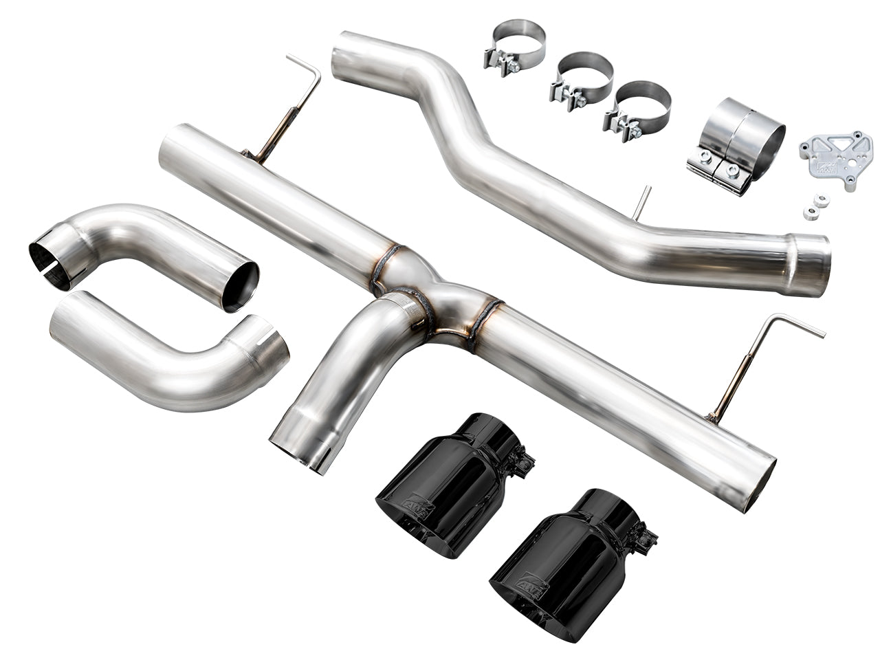 AWE Track Edition Axleback Exhaust for BMW G2X 330i/430i - Diamond Black - out of package