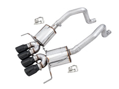 AWE Track Edition Axleback Exhaust for C7 Corvette Stingray / Z51 / Grand Sport / Z06 / ZR1 -- Diamond Black Tips (includes AWE AFM valve simulators) - out of package