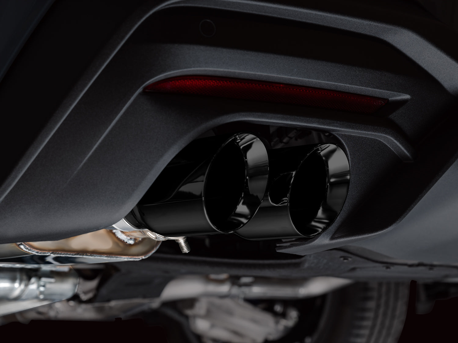 AWE SwitchPath™ Exhaust for S650 Ford Mustang GT Fastback - Quad Diamond Black Tips - Mounted