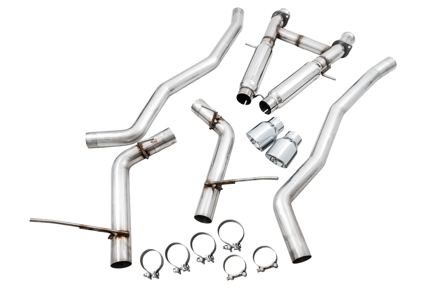 AWE Track Edition Exhaust for Jeep Grand Cherokee SRT - Chrome Silver Tips - out of package