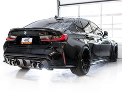 AWE SwitchPath Catback Exhaust for BMW G8X M3/M4 - Diamond Black Tips - Mounted