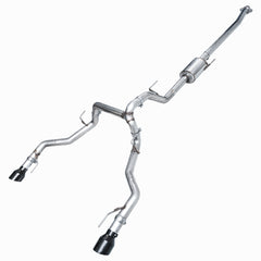 AWE 0FG Non-Resonated Catback for '21+ Ford F-150 Tremor (With Bumper Cutouts) - Diamond Black Tips - Primary