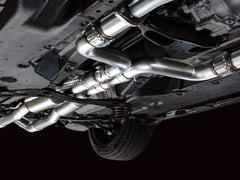 AWE Touring Edition Exhaust for Nissan Z - Chrome Silver Tips - Mounted