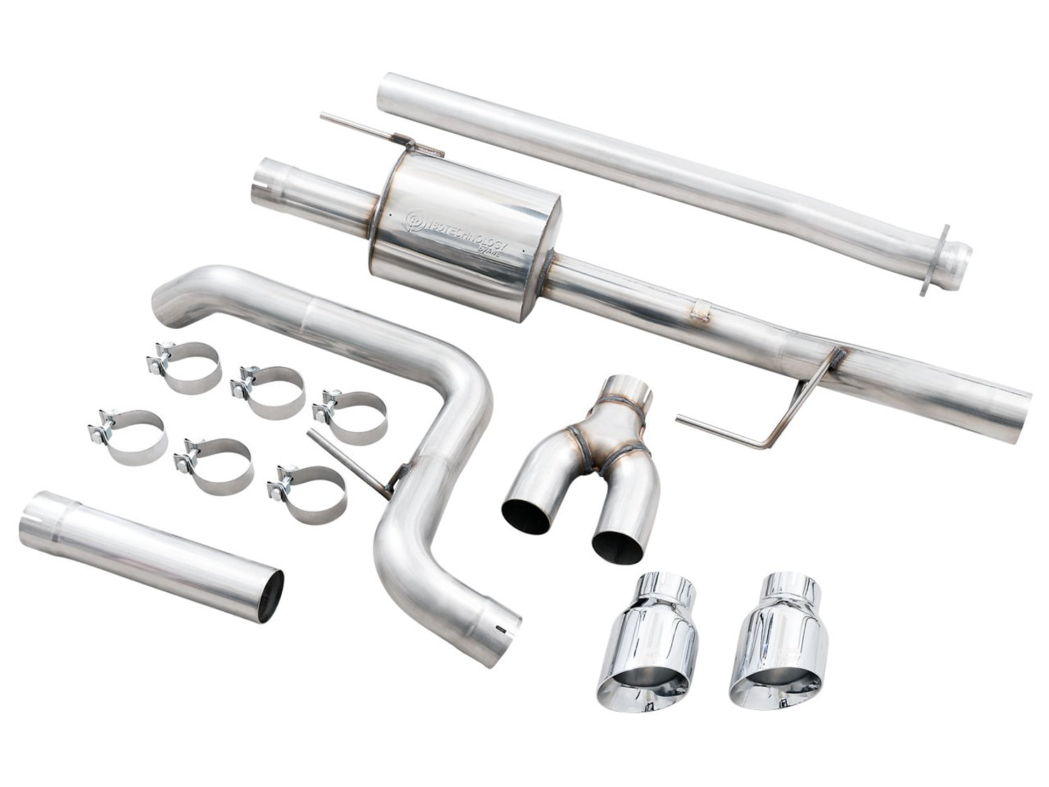 AWE 0FG Dual Side Exit Exhaust for '21+ Ford F-150 - 4.5" Chrome Silver Tips - out of package