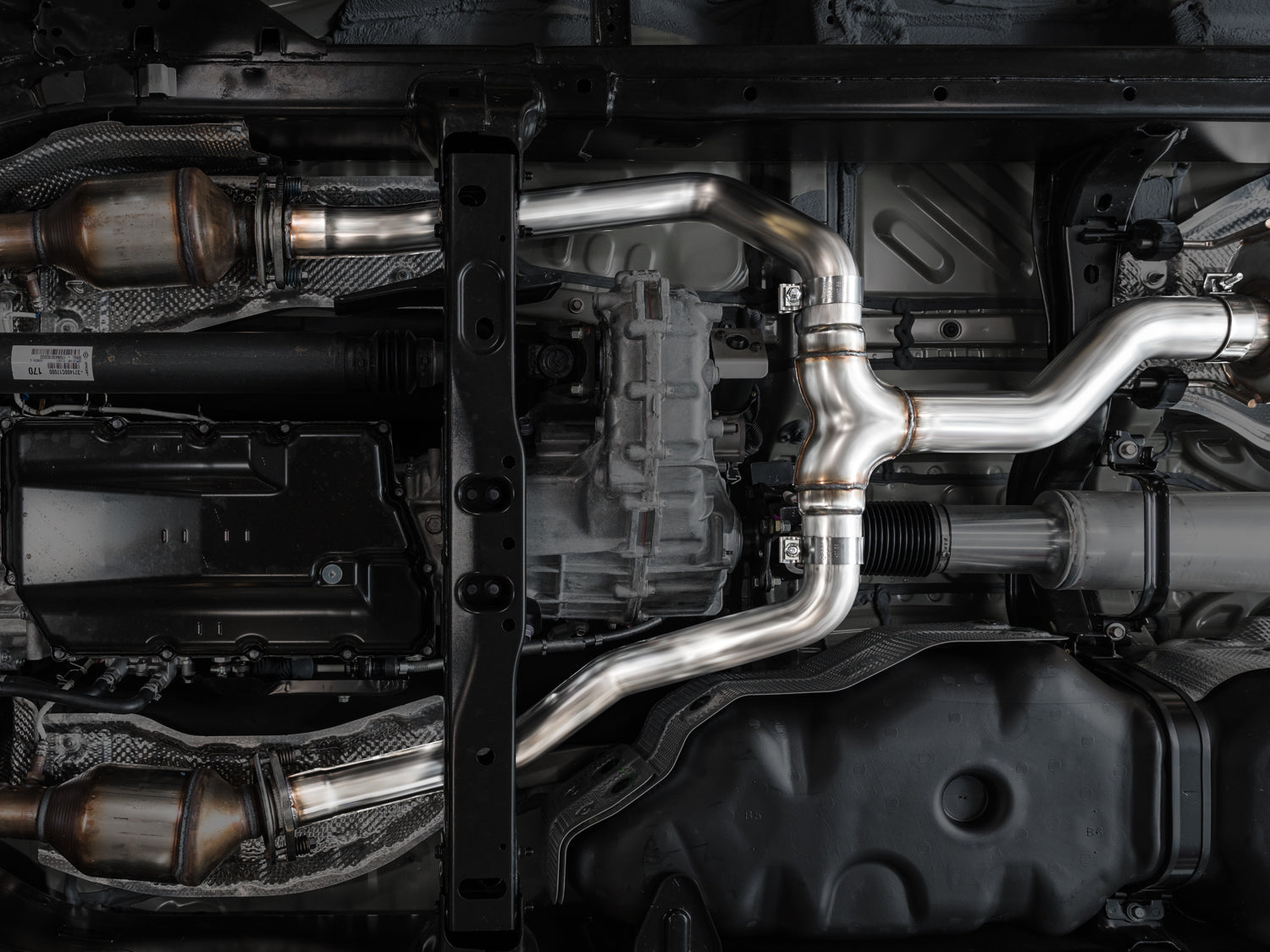 AWE 0FG Exhaust for 3rd Gen Toyota Tundra - BashGuard™ Only - Mounted