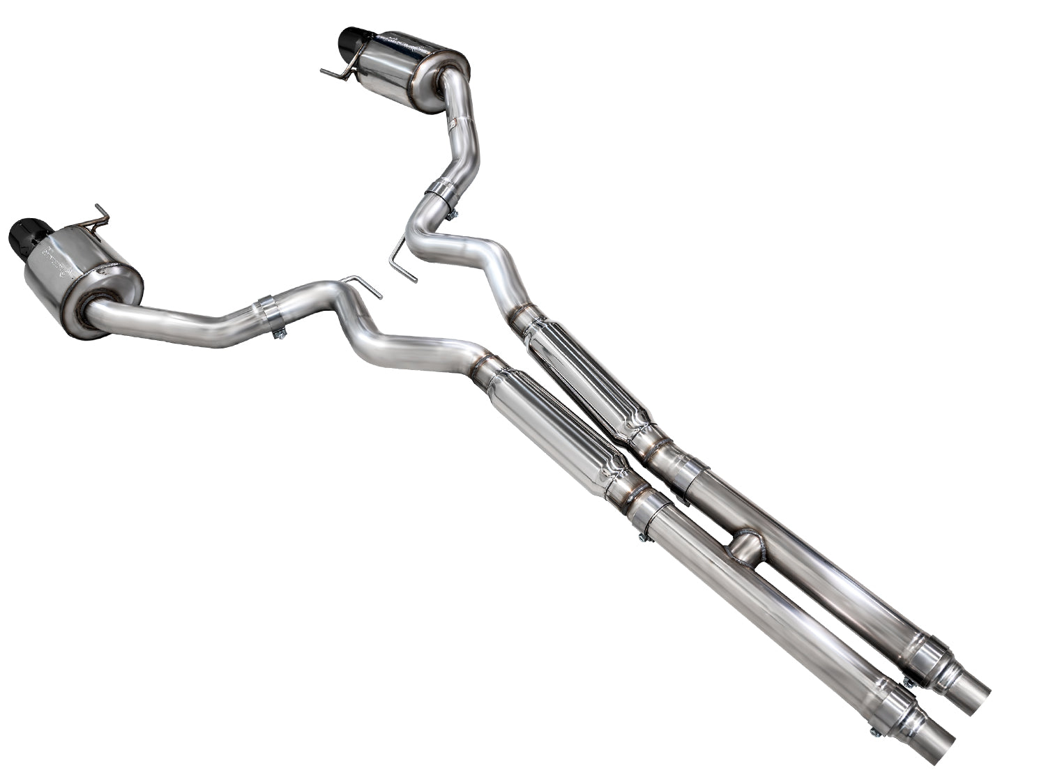 AWE Touring Edition Exhaust for S650 Ford Mustang GT Fastback - Dual Diamond Black Tips - out of package