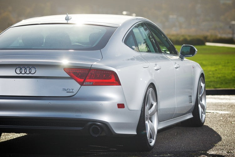 AWE Touring Edition Exhaust for Audi C7 A7 3.0T - Dual Outlet, Diamond Black Tips - Mounted