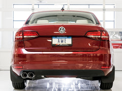AWE Track Edition Exhaust for MK6 Jetta 1.4T - Chrome Silver Tips - Mounted