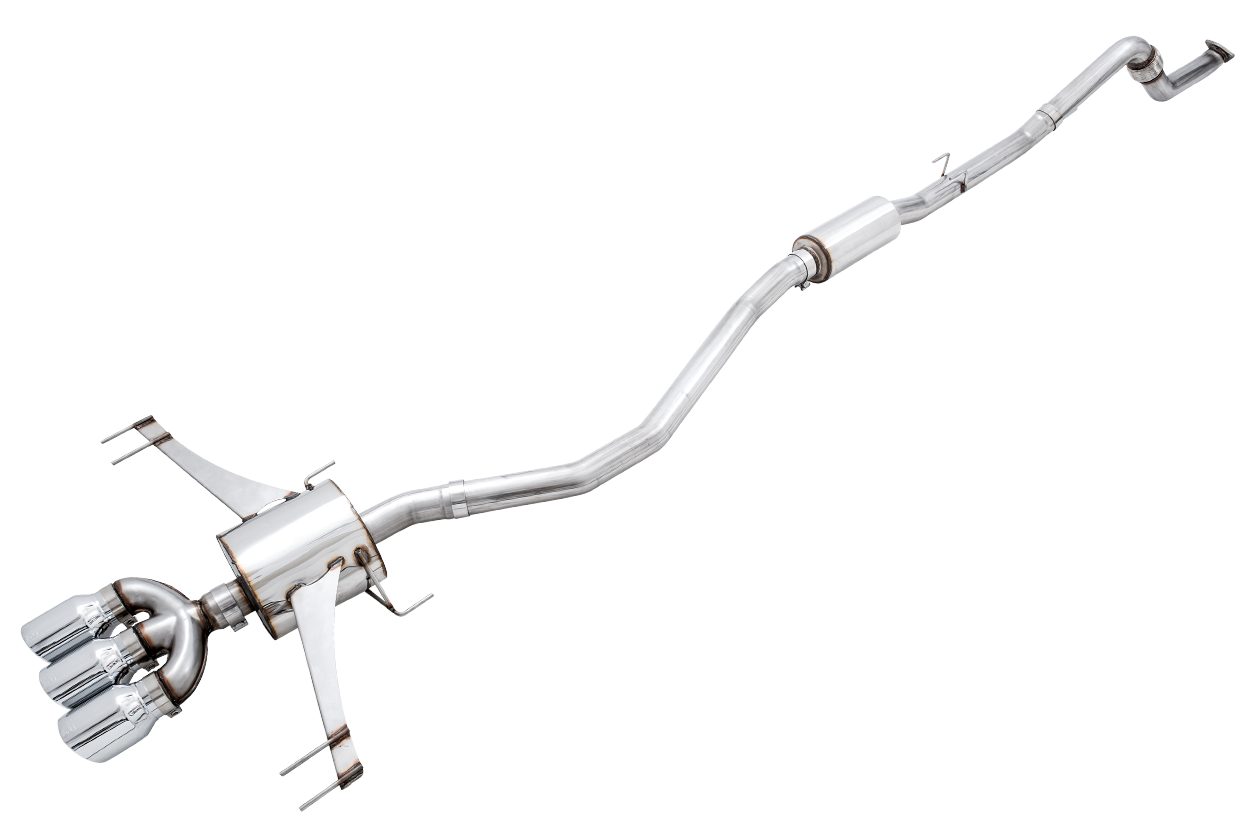 AWE Touring Edition Exhaust for FK8 Civic Type R (includes Front Pipe) - Triple Chrome Silver Tips - Primary